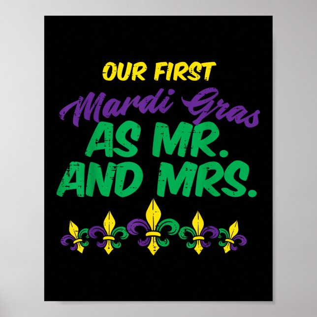 Póster Nuestro Primer Sr. Mardi Gras Nueva Orleans Me Com (Frente)