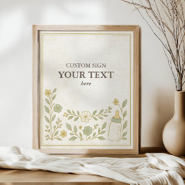 Póster Nuestro próximo Rótulo de Personalizado Baby Showe