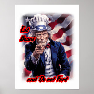 Póster Nuestro tío Sam patriótico da buenos consejos sobr