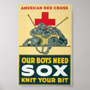 Póster Nuestros chicos necesitan sox - cuídese.