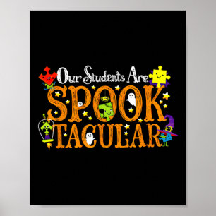 Póster Nuestros Estudiantes Son Espeluznantes Halloween A
