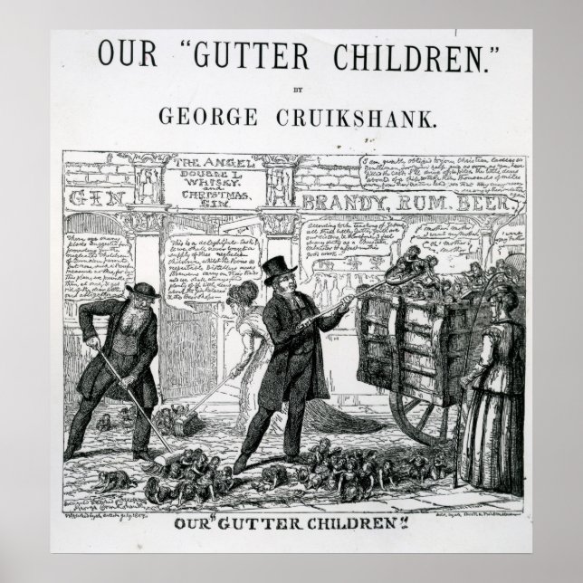 Póster Nuestros niños gutter, 1869 (Frente)