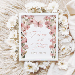 Póster Nuestros pequeños Chicas rosados mariposa favorece