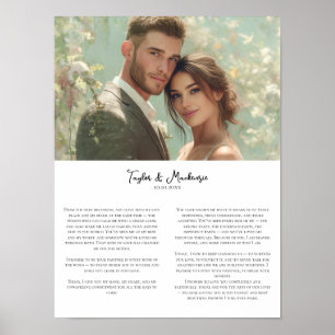 Póster Nuestros Votos Matrimoniales y Foto personalizados