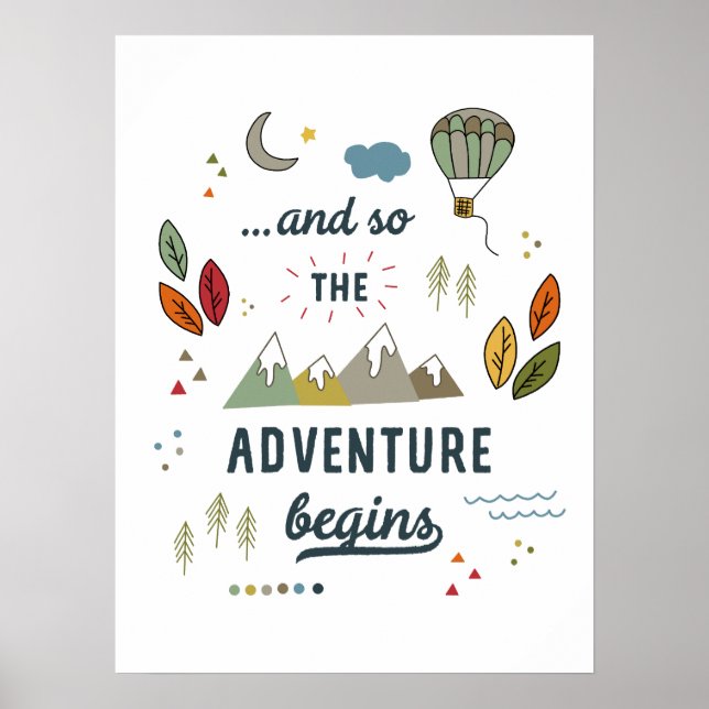 Póster Nueva Aventura Cita de Viajes Inspiradores Nueva C (Frente)