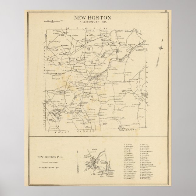 Póster Nueva Boston, Hillsborough Co (Frente)