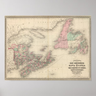Póster Nueva Brunswick y Nueva Escocia