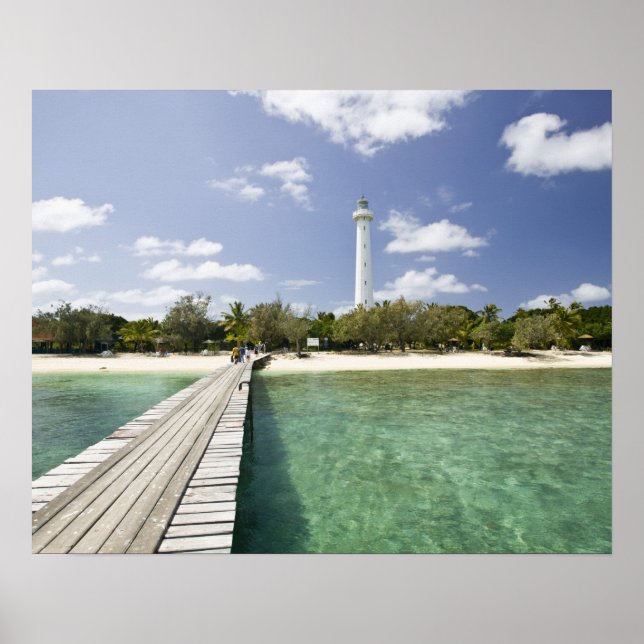 Póster Nueva Caledonia, Isla Amedee. Amedee Islet Pier. (Frente)