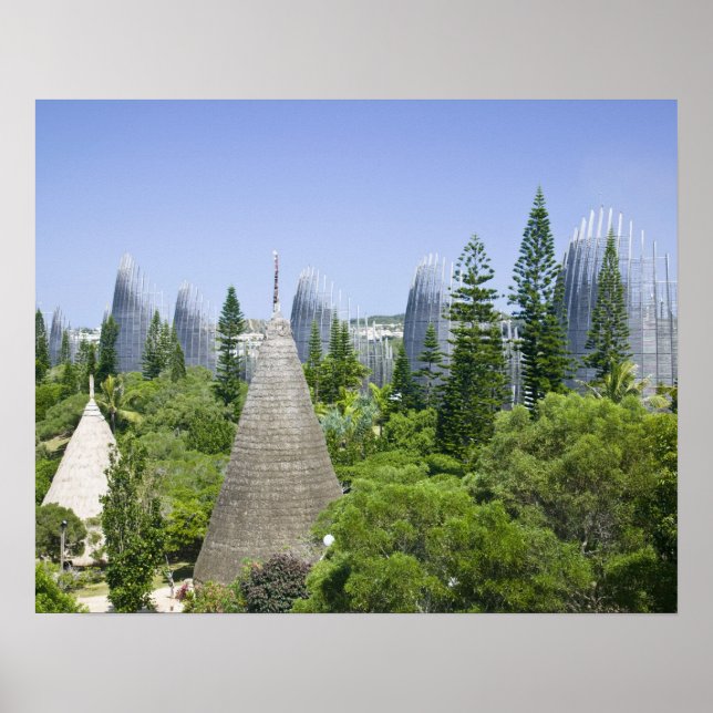 Póster Nueva Caledonia, isla Grande Terre, Noumea. (Frente)