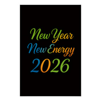 Póster Nueva Energía Nuevo Comienzo 2026 Motivación Color
