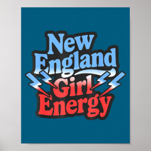 Póster Nueva Energía Retro Inglaterra Vintage Retroceso