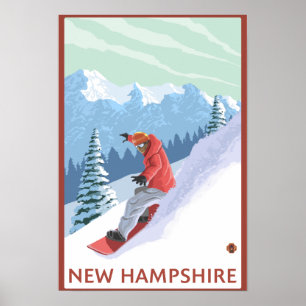 Póster Nueva escena de Hampshire Snowboarder