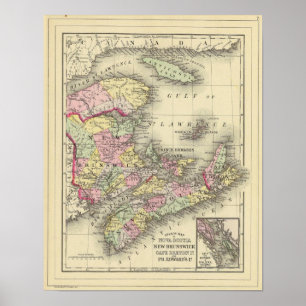 Póster Nueva Escocia, New Brunswick, Id. de Edward