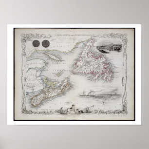 Póster Nueva Escocia y Terranova, de una serie de Wor