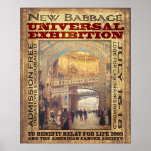 Póster Nueva exposición del universal de Babbage