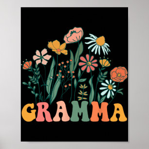 Póster Nueva Gramma Wildflower Primer Cumpleaños & Be