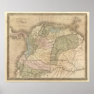 Póster Nueva Granada, Venezuela y Ecuador