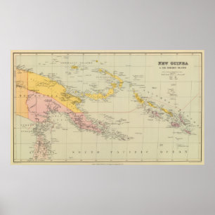 Póster Nueva Guinea y Solomon Island