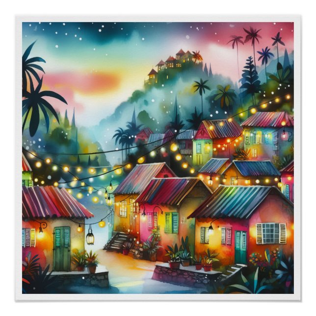 Póster NUEVA HAITI única, Aruba, Antigua (Anverso)