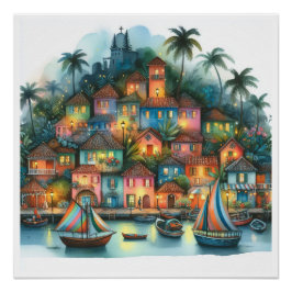 Póster NUEVA HAITI única, Aruba, Antigua