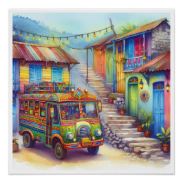 Póster NUEVA HAITI única, Aruba, Antigua