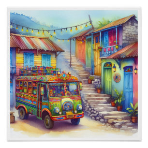 Póster NUEVA HAITI única, Aruba, Antigua