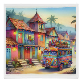 Póster NUEVA HAITI única, Aruba, Antigua