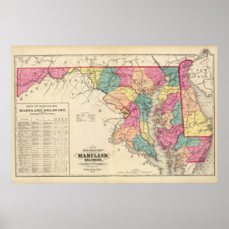 Póster Nueva hoja de ruta ferroviaria de los estados de M