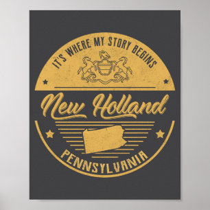 Póster Nueva Holanda Pensilvania Es Donde Comienza Mi His