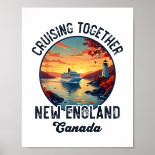 Póster Nueva Inglaterra Crucero Canadá, cruceros juntos c