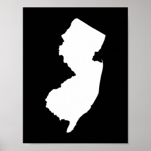 Póster Nueva Jersey en blanco y negro