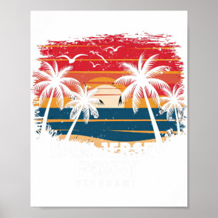 Póster Nueva Jersey Point Pleasant Surfboarder Palma Árbo