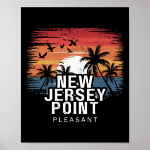 Póster Nueva Jersey Point Pleasant Surfing Surfista