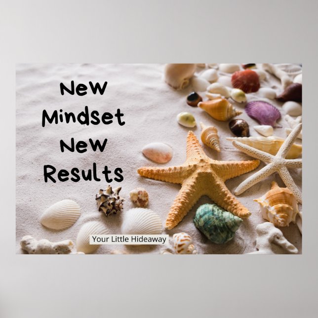 Póster "Nueva Mentalidad" Citas Positivas "Póster" (Frente)