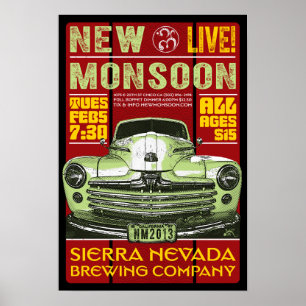 Póster Nueva monzón Sierra Nevada que elabora cerveza el
