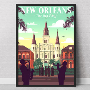 Póster Nueva Orleans antigua