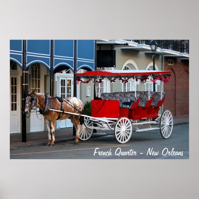 Póster Nueva Orleans Carriage (Frente)