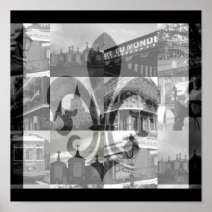 Póster Nueva Orleans Collage [Canvas Print] Square