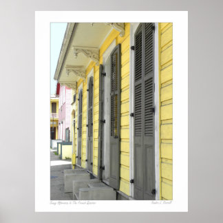 Póster Nueva Orleans Escena de la Calle Francesa del Barr