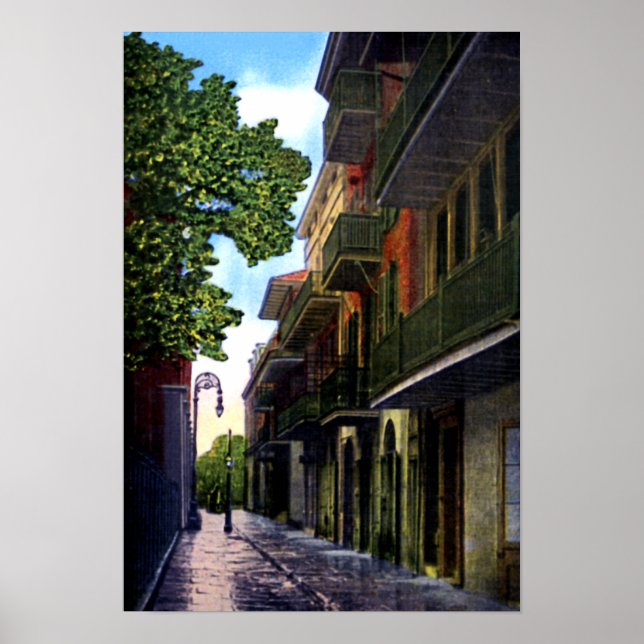 Póster Nueva Orleans Louisiana Pirates Alley (Frente)