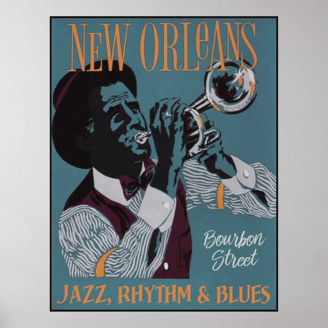 Póster Nueva Orleans Music poster 3/3 (Frente)
