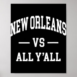 Póster Nueva Orleans Vs Todos Ustedes - Diseño Retro - Cl