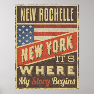 Póster Nueva Rochelle Nueva York