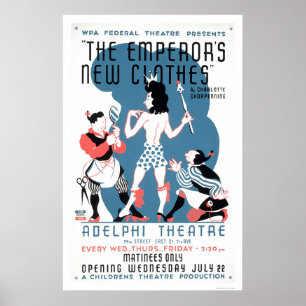 Póster Nueva ropa de los emperadores WPA 1936