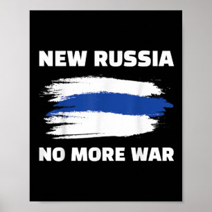 Póster Nueva Rusia no más guerra Movimiento ruso contra l