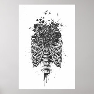 Póster Nueva vida (blanco y negro)