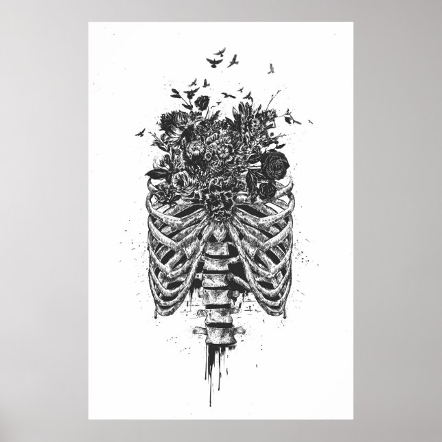 Póster Nueva vida (blanco y negro) (Frente)