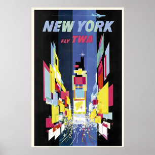 Póster Nueva York Americana Estados Unidos Viaje Antiguo