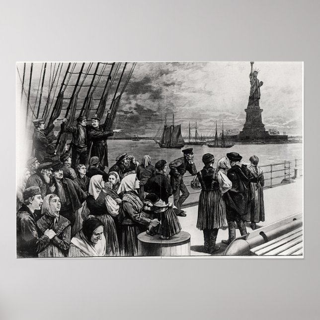 Póster Nueva York - Bienvenidos a la tierra de la liberta (Frente)