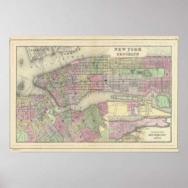 Póster Nueva York, Brooklyn 2 (Frente)